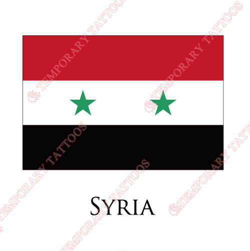Syria flag Customize Temporary Tattoos Stickers NO.1994